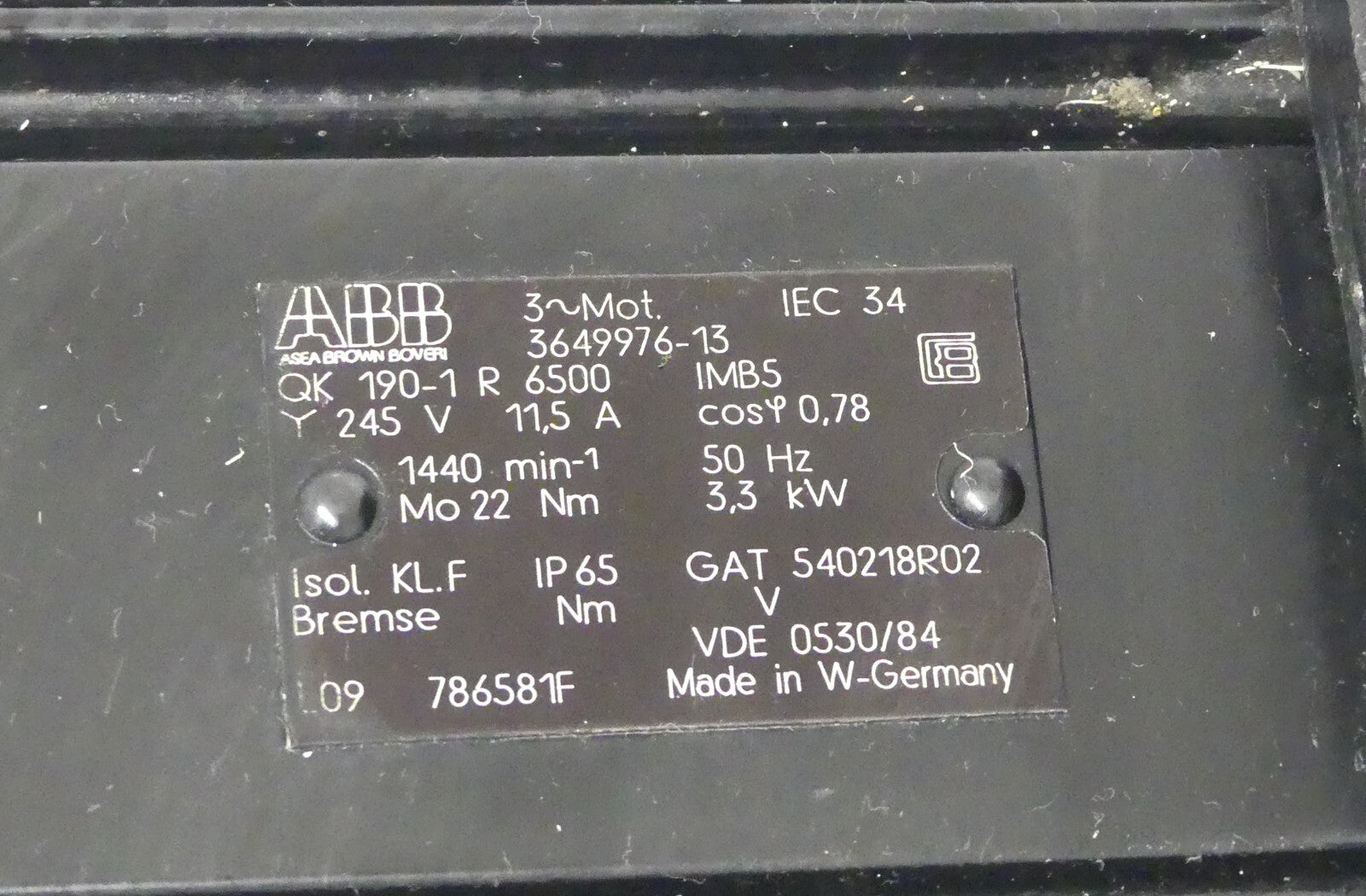 ABB QK 190-1 R 6500 (Ohne deckel)
