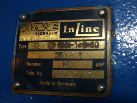 HAWE Hydraulik  Pumpe  V30E-160 RKN-1-1-00 250 BAR used s.Bilder