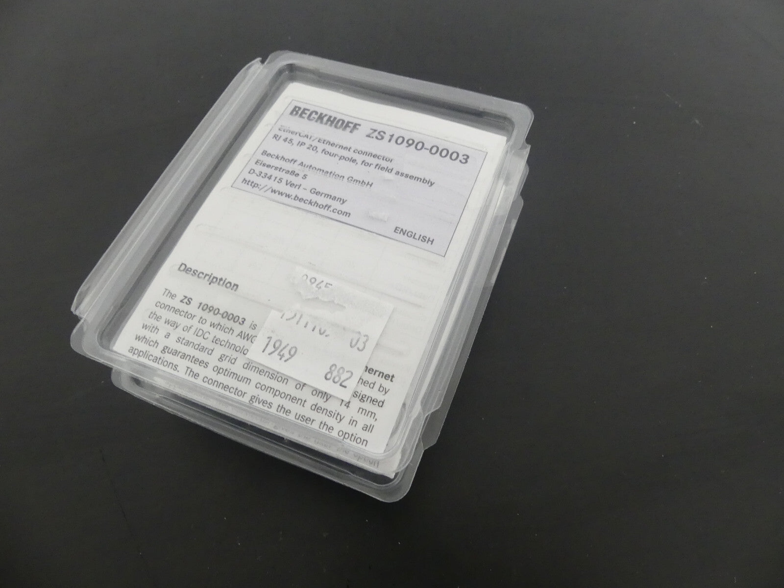 2x Beckhoff ZS1090-0003