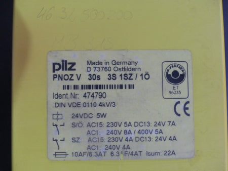 Pilz PNOZV 30s 3S 1SZ/1Ö
