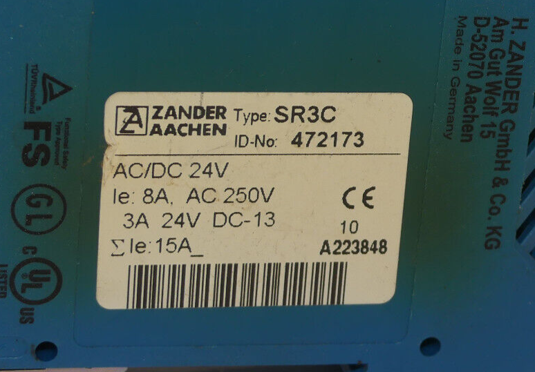  Zander Aachen SR4C Sicherheitsrelais  used