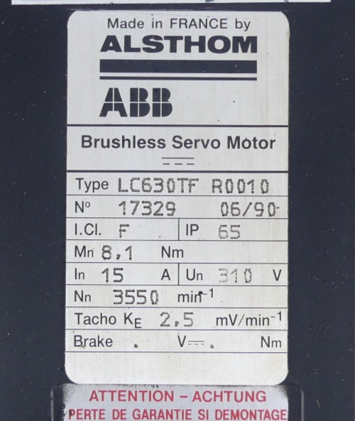 ABB LC630TF R0010 Servomotor+ Heidenhain ROD426B.011