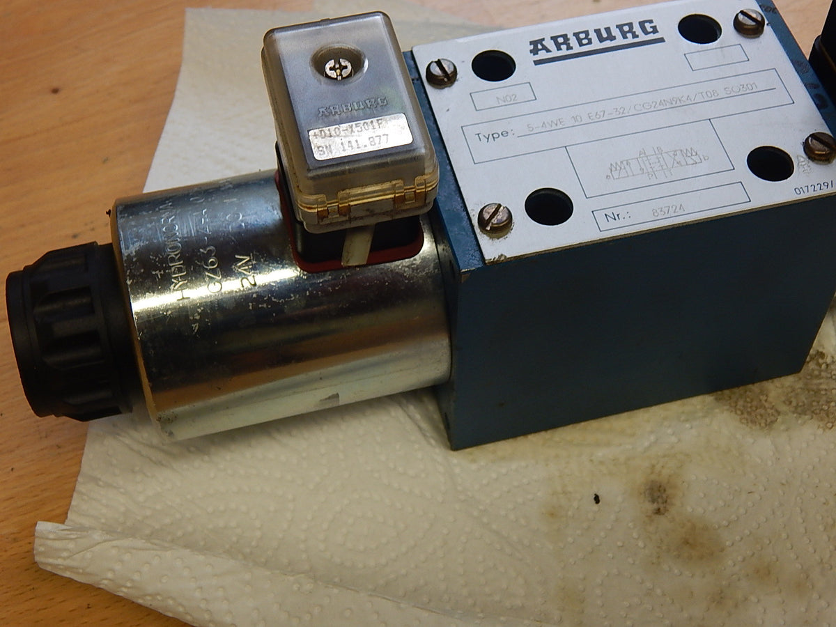 Rexroth Hydonorma Arburg  Hydraulikventil 5-4WE 10 E67-32/CG24N9K4/T08 SO301 