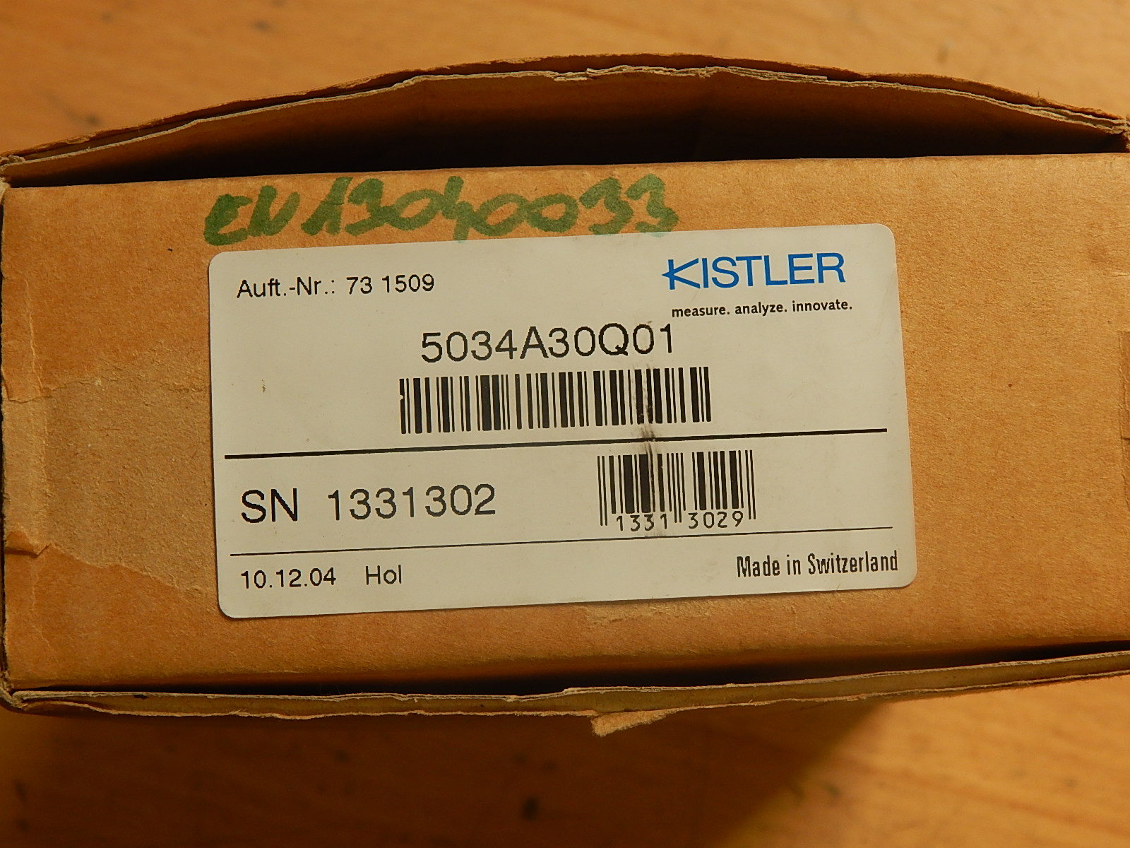  Kistler Landungverstarker  type 5034A30Q01, SN. 1331302 New