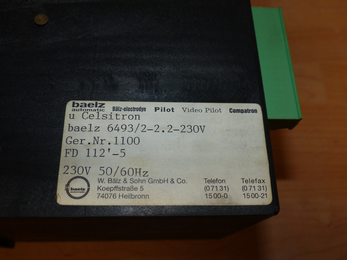 Baelz µ-Celsitron 6493/2-2.4-230V Mikroprozessor-Temperaturregler - used -