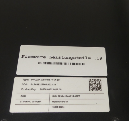 SEW EURODRIVE MOVIPRO PHC22A-A110M1-P11A-00