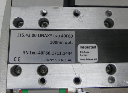JENNY SCIENCE AG 115.43.00 LINAX Lxu 40F60