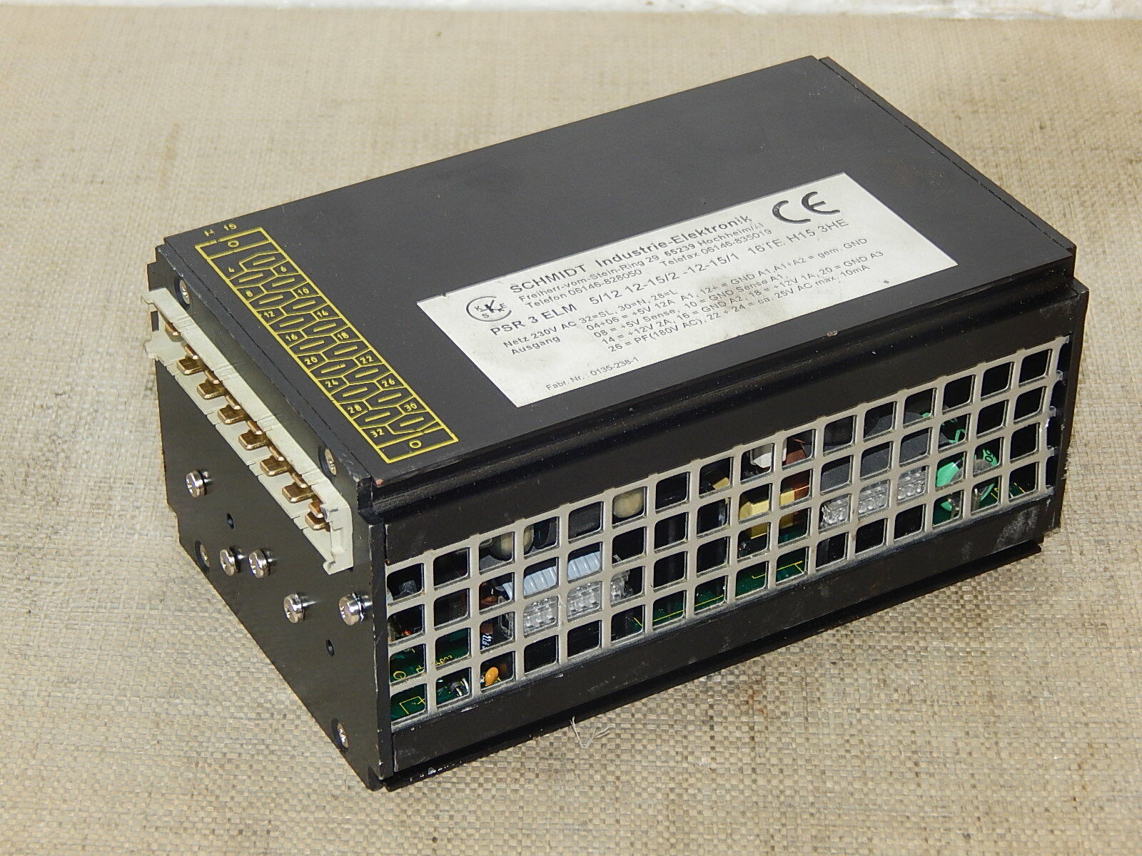 Schmidt Industrie Elektronik  PSR 3 ELM  5/12 12-15/1 16TE H15 3HE Used