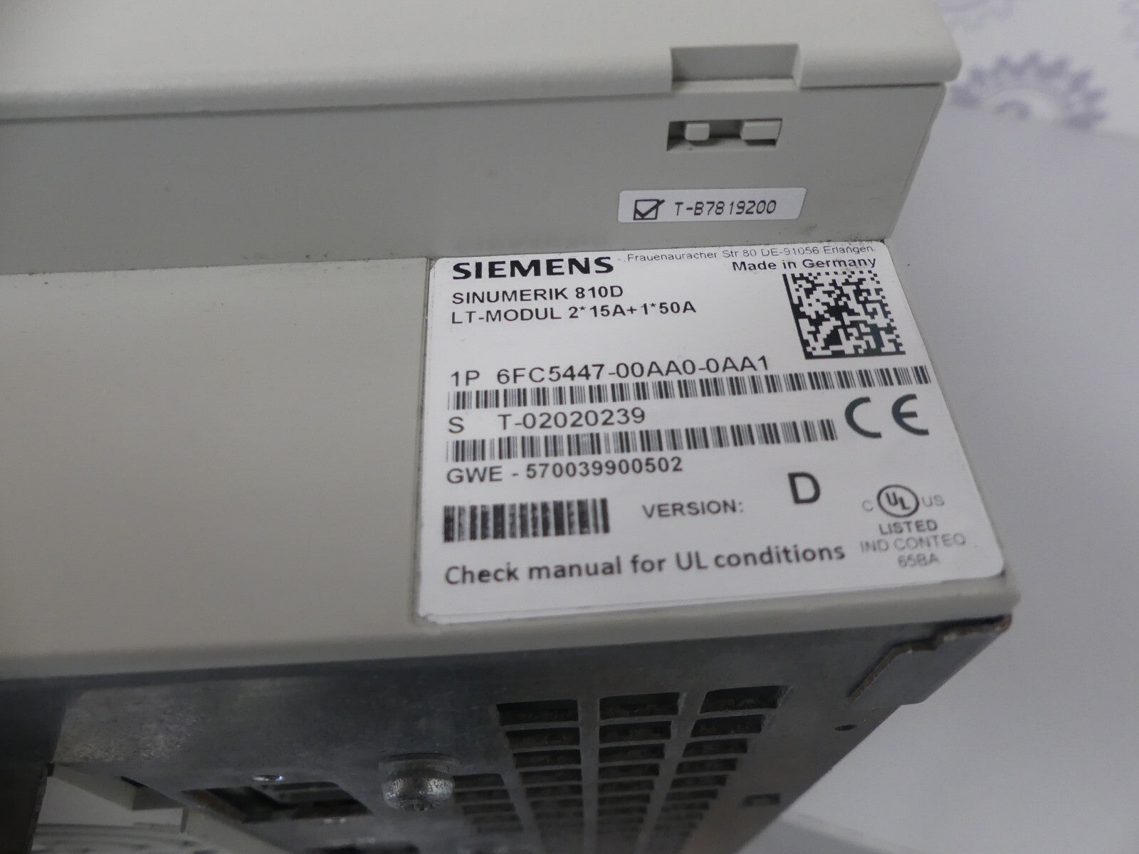 Siemens 6FC5447-00AA0-0AA1