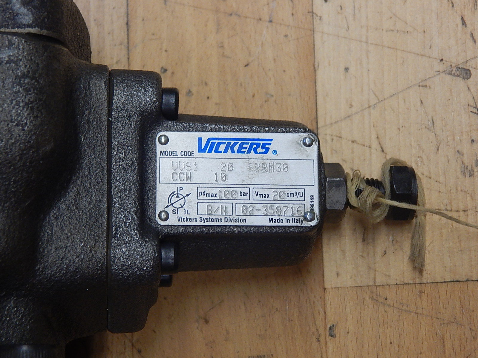 Vickers Flügelzellenpume Pumpe 100 bar, 02-359175, VVS1 20 SRRM30,CCW10, 20cm³