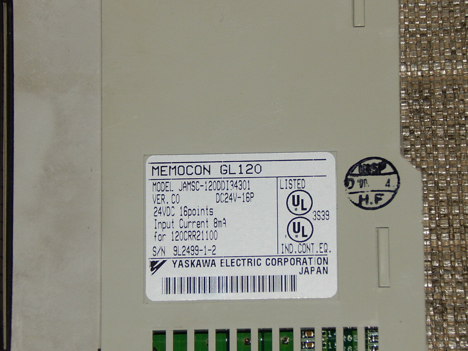 Yaskawa MEMOCON GL120  Model. JAMSC-120DDI34301  used  s.Bilder
