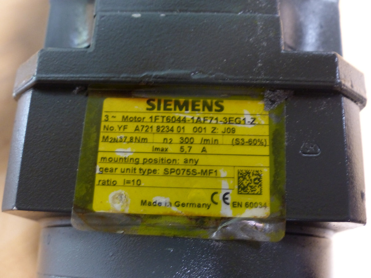 seimens 1ft6044-1af71-3eg1-z mit getribe used