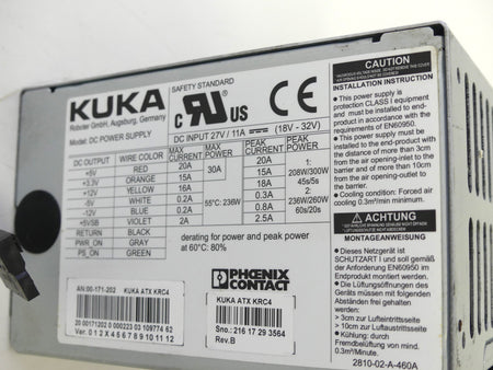 KUKA DC POWER SUPPLY  00-171-202