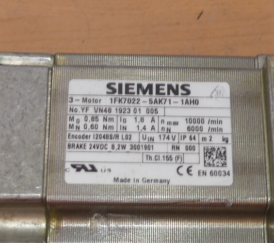 SIEMENS 1FK7022-5AK71-1AH0