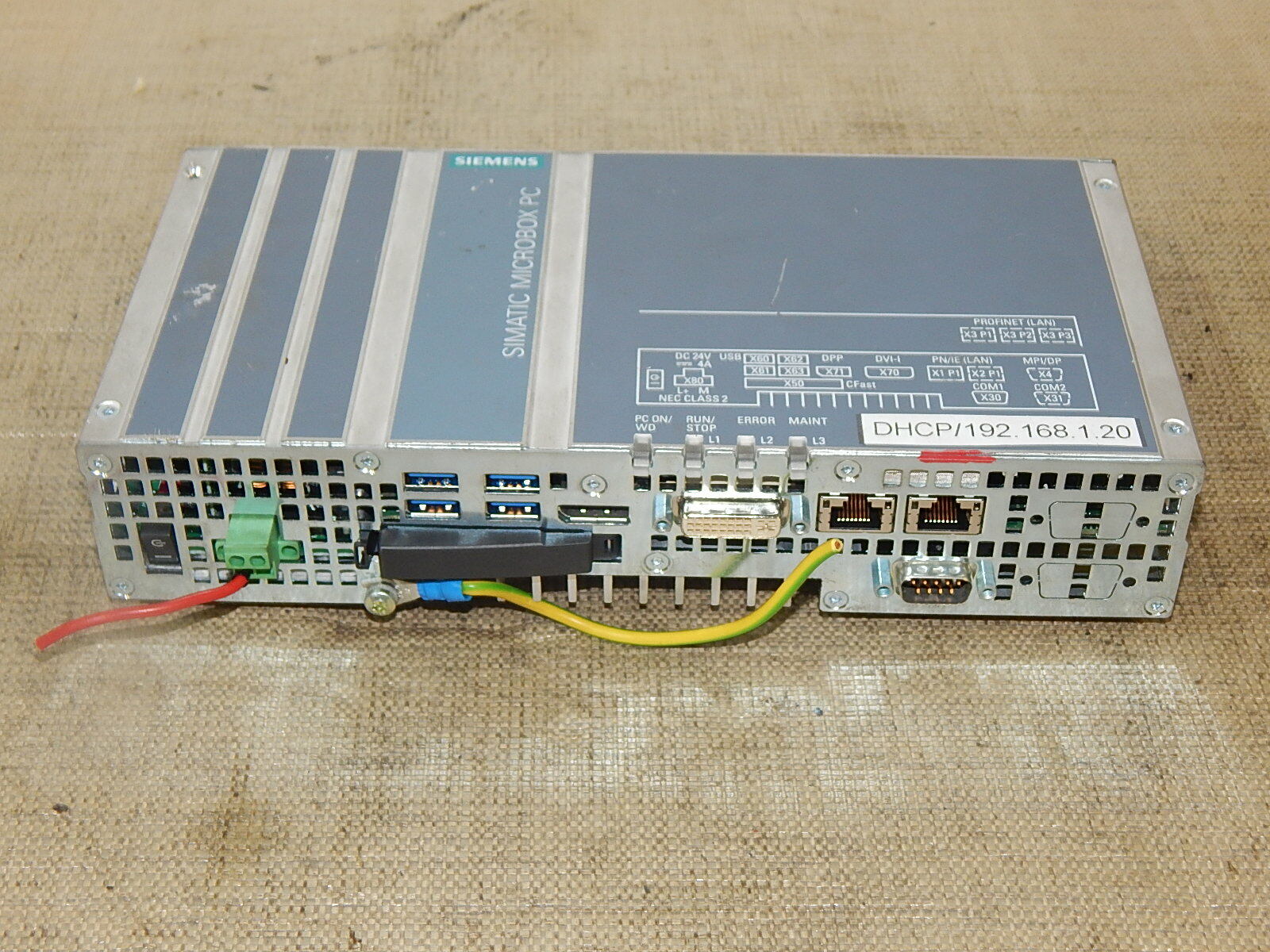 SIEMENS SIMATIC IPC427D 6AG4140-3DB07-0KA0 MICROBOX PC USED