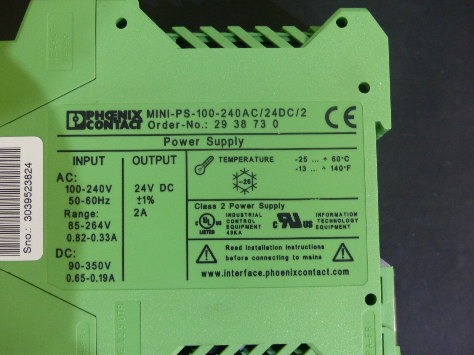 Phoenix Contact MINI-PS-100-240AC/24DC/2