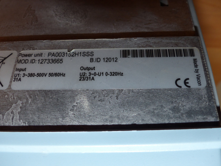 Schindler Biodyn  Vacon PA001352H1SSS used s.Bilder
