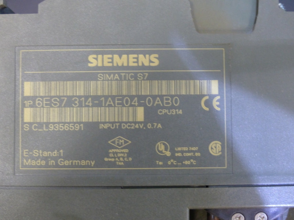 Siemens 6ES7 314-1AE04-0AB0 + 6ES7 951-0KE00-0AA0 ( Mit Karte)