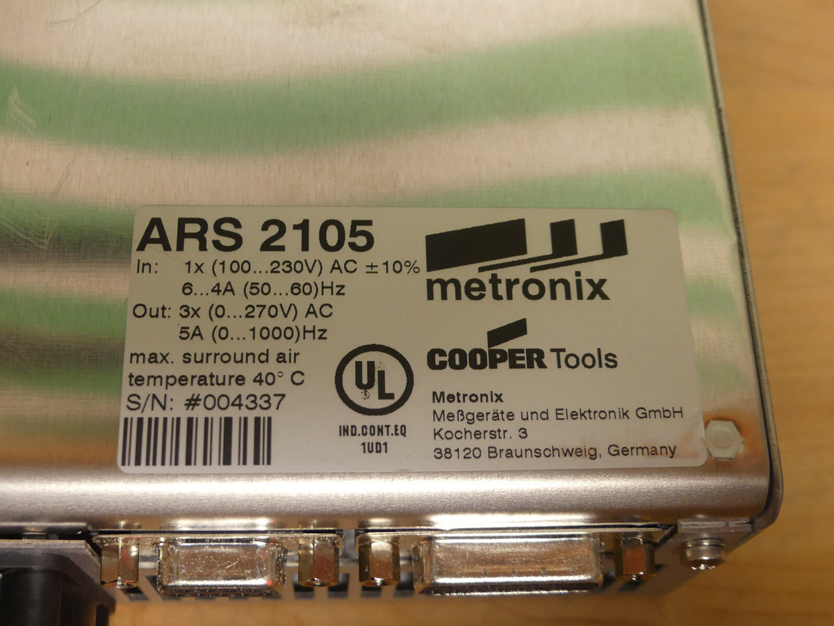 Cooper Tools Metronix ARS 2105 Servoregler ARS2105 ServoController