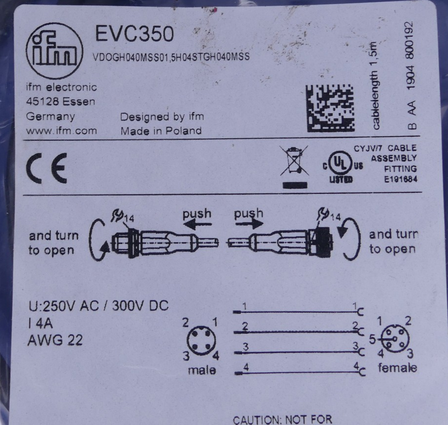 IFM ELECTRONIC Sensorkabel EVC350