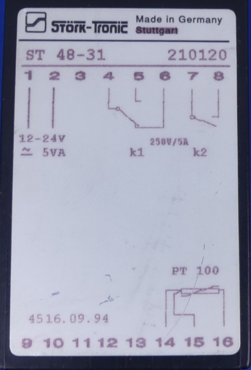 STÖRK TRONIC ST 48-31 210120 Temperaturregler