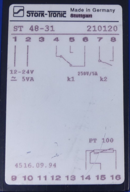 STÖRK TRONIC ST 48-31 210120 Temperaturregler