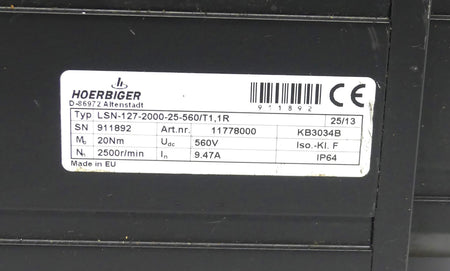 HOERBIGER LSN-127-2000-25-560/T1,1R (leicht beschädigt)