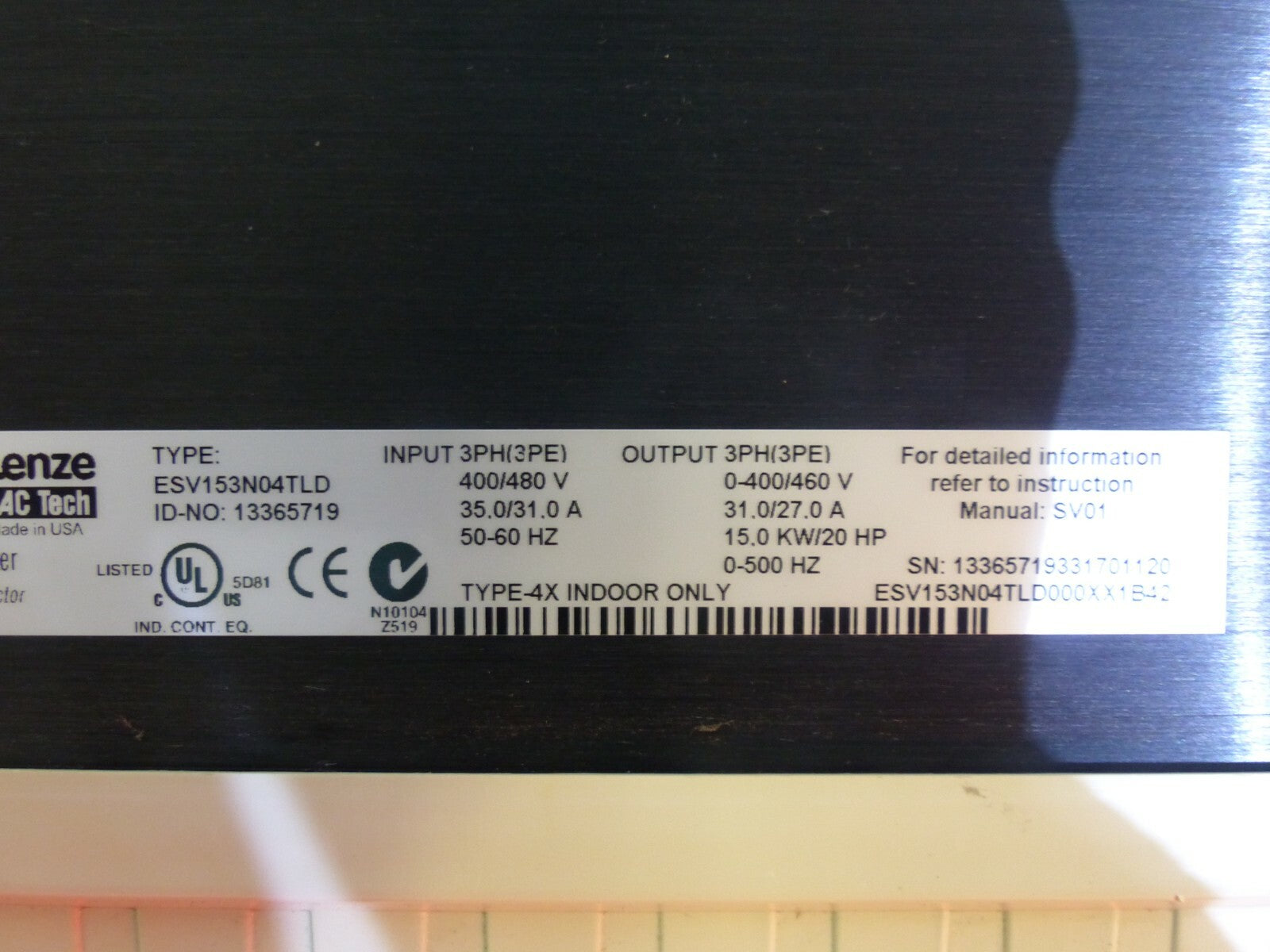 Lenze AC Tech ESV153N04TLD