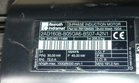 REXROTH 2AD160B-B05OA6-BS07-A2N1