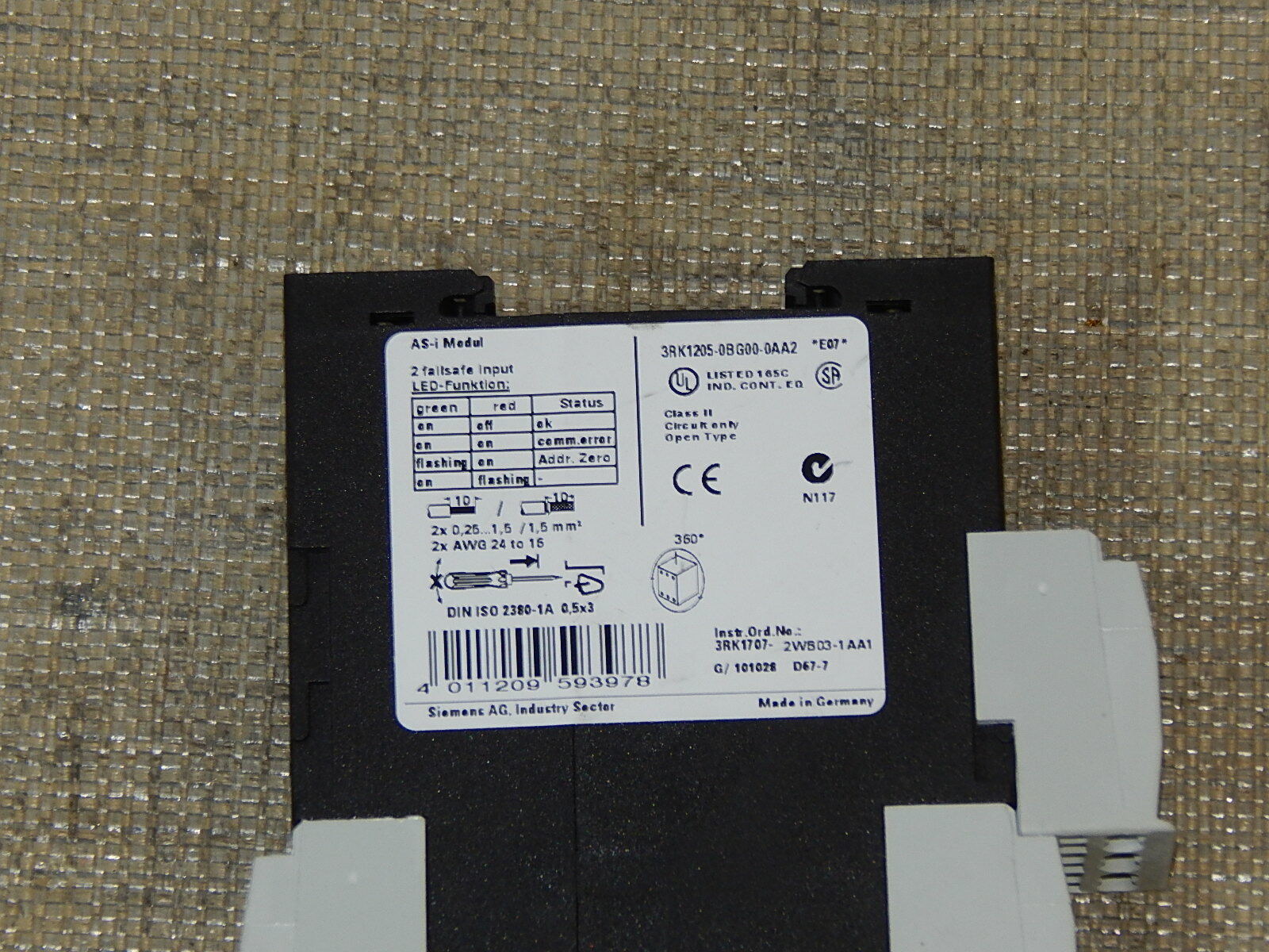  Siemens AS-i  Modul 3RK1205-0BG00-0AA2 
