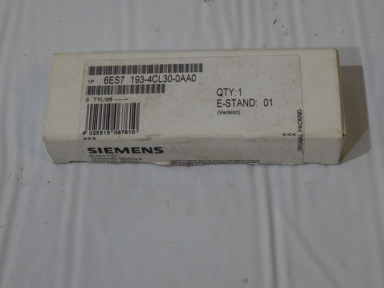 Siemens simatic S7 6ES7 193-4CL30-0AA0 Terminal Module