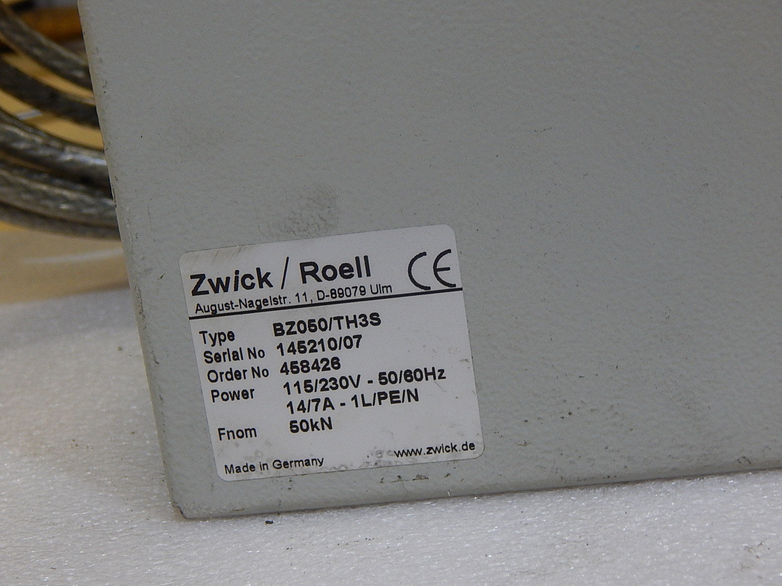 Zwick Roell Steurung Schrank für Härteprüfmaschine BZ050/TH3S  Ungeprüft