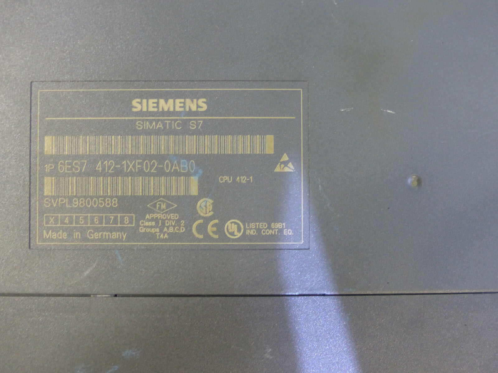 SIEMENS 6ES7 412-1XF02-0AB0 (Gehäuse beschädigt s.Bilder)