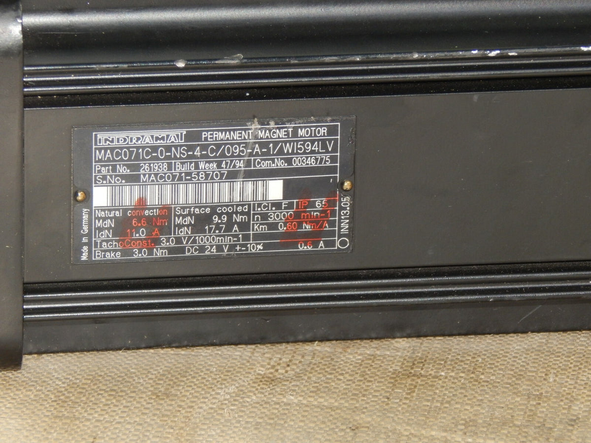 Indramat Servomotor MAC071C-0-NS-4-C/095-A-1/WI594LV