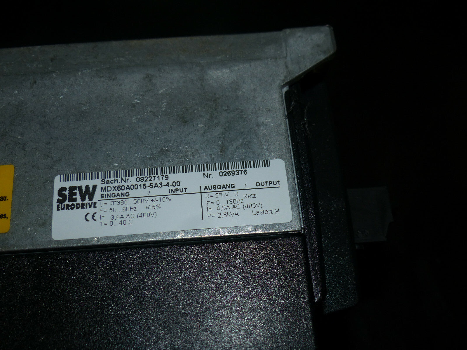 SEW EURODRIVE MDV60A0015-5A3-4-0T