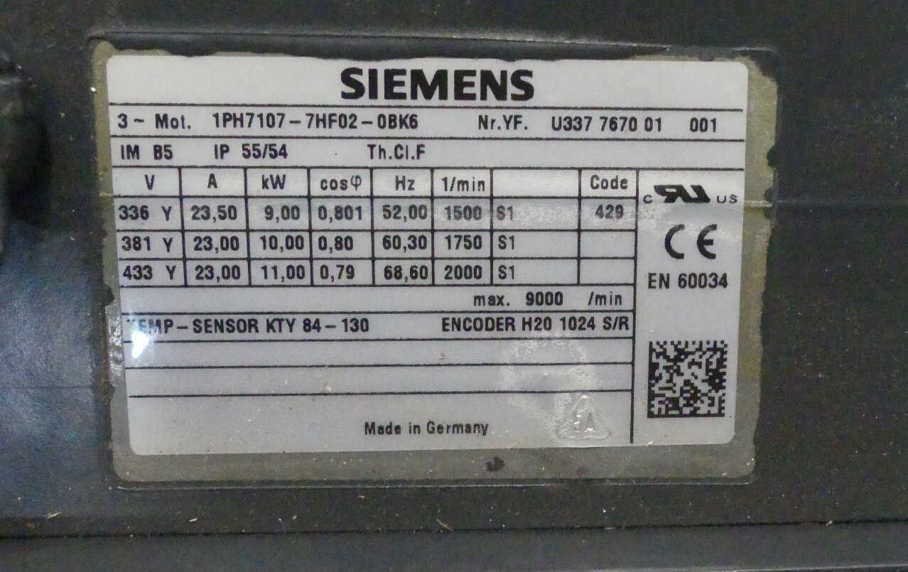 SIEMENS 1PH7107-7HF02-0BK6