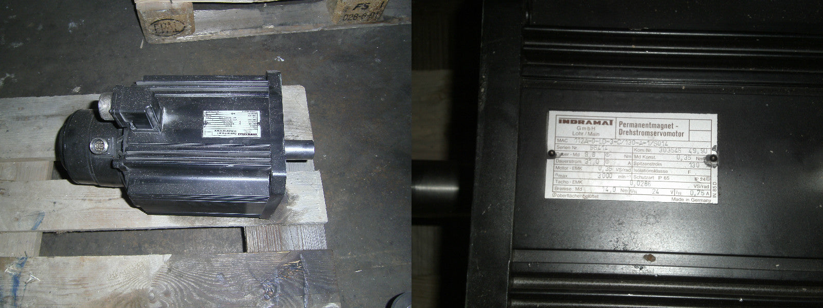 Indramat Permanentmagnet Drehstromservomotor MAC 112A-0-LD-3-C/130-A-1/S014