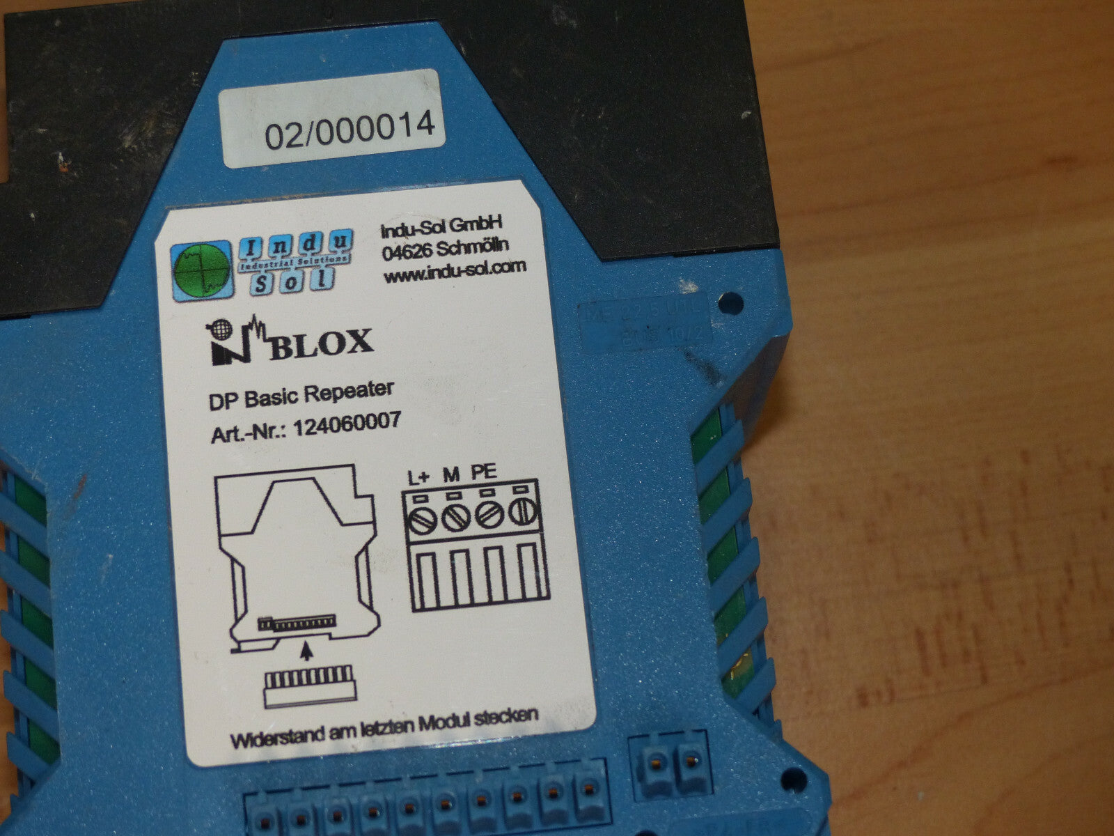 Indu-Sol  BLOX   DP Diag Rep  / DP Basic Rep 124060009