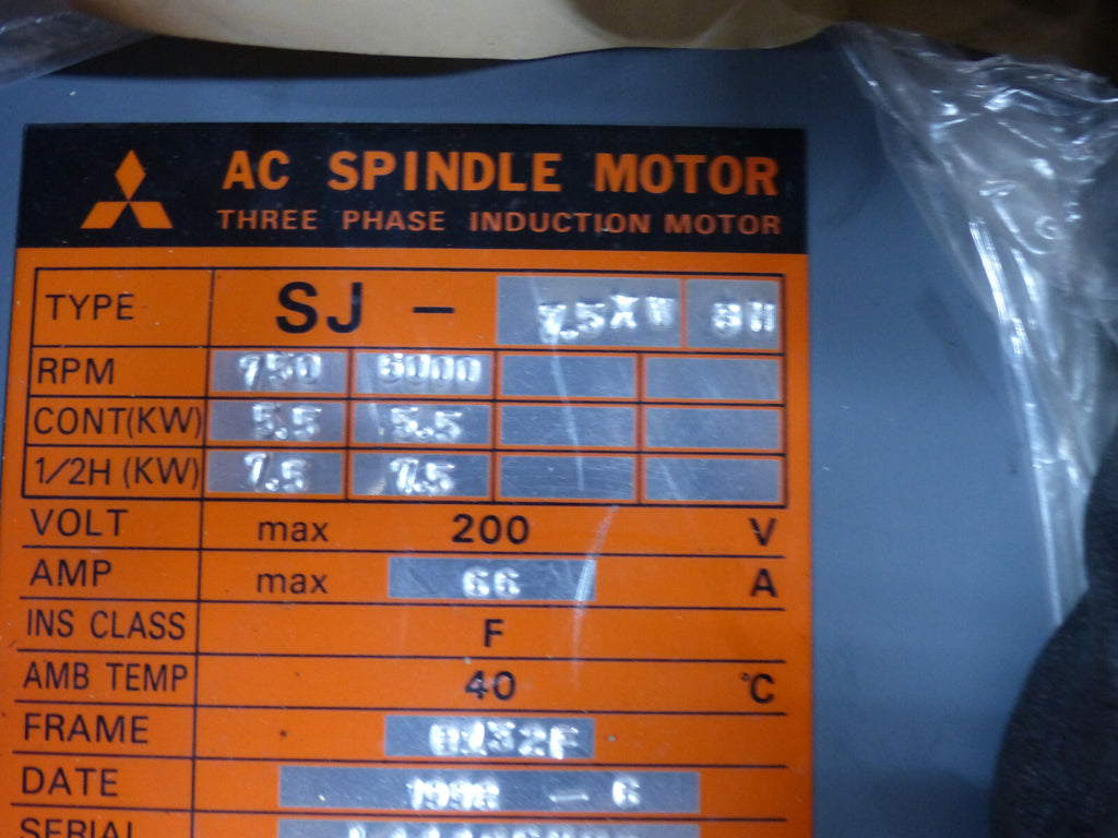 mitsubishi spindle motor sj-7.5 xw 8m
