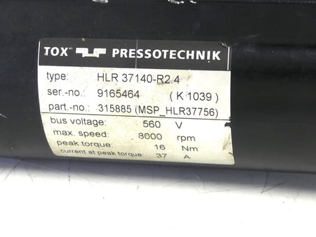 TOX PRESSOTECHNIK HLR37140-R2.4 SERVOMOTOR