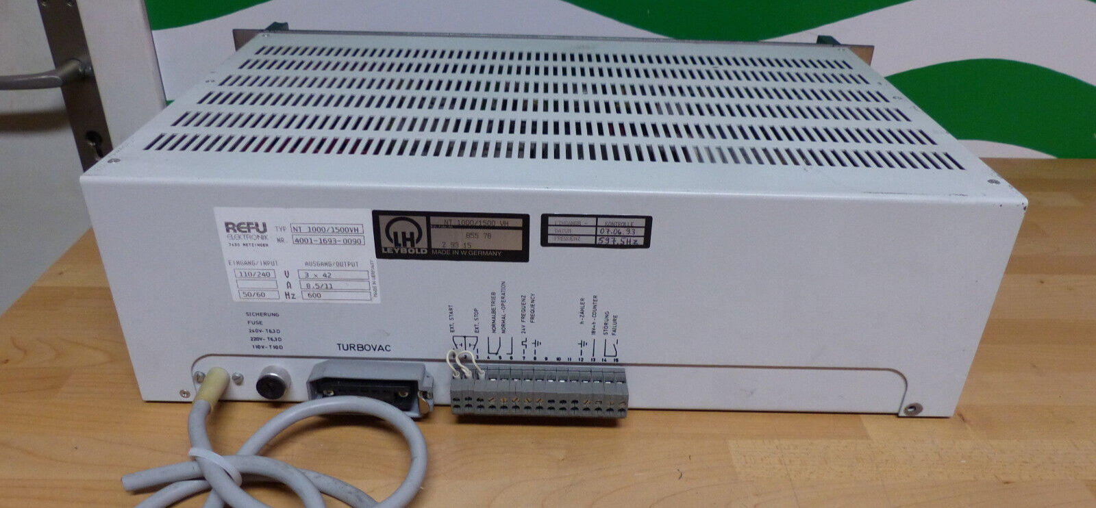 leybord turbotronik nt 1000/1500 vh oer tutbovac 1000 used s.Bilder