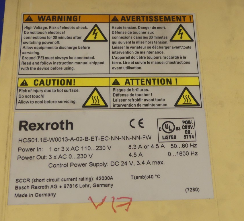 REXROTH HCS01.1E-W0013-A-02-B-ET-EC-NN-NN-NN-FW