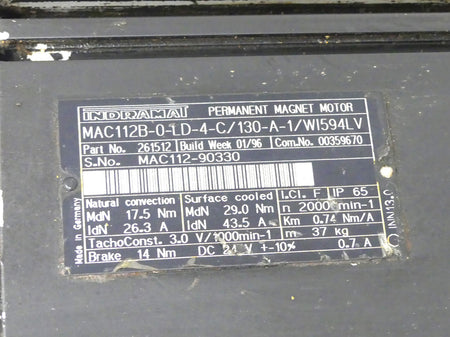 INDRAMAT MAC112B-0-LD-4-C/130-A-1/WI594LV