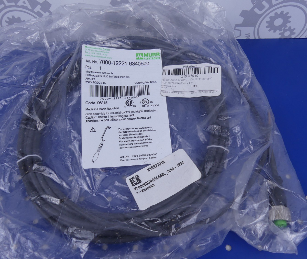 Murr Elektronik 7000-12221-6340500 Kabel 5m/M12