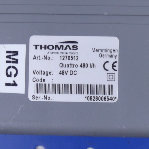 Thomas 1270512 Pumpe Quattro 480l/h 48V DC