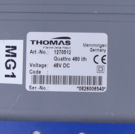 Thomas 1270512 Pumpe Quattro 480l/h 48V DC