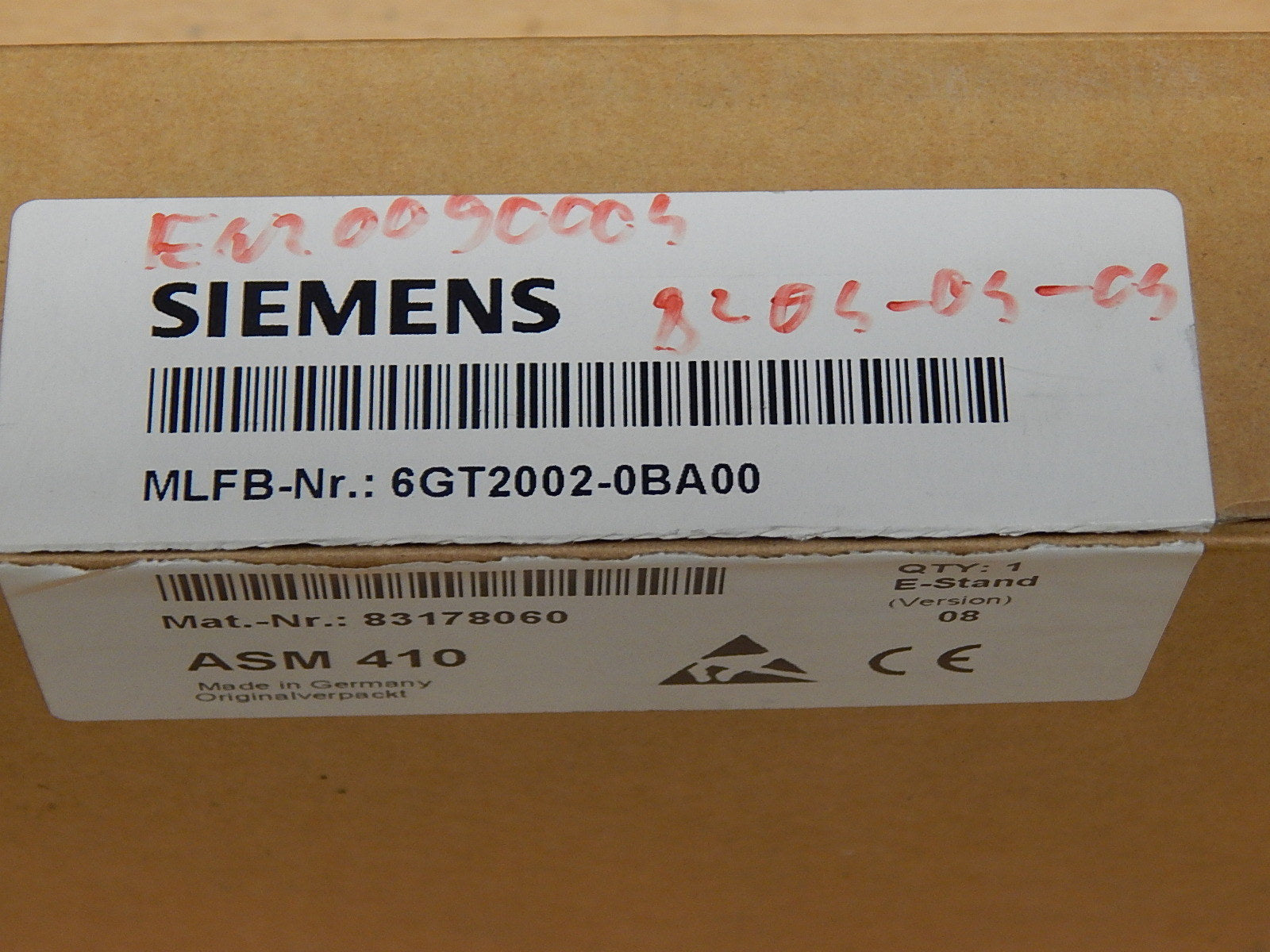 Siemens 6GT2002-0BA00   ASM410  