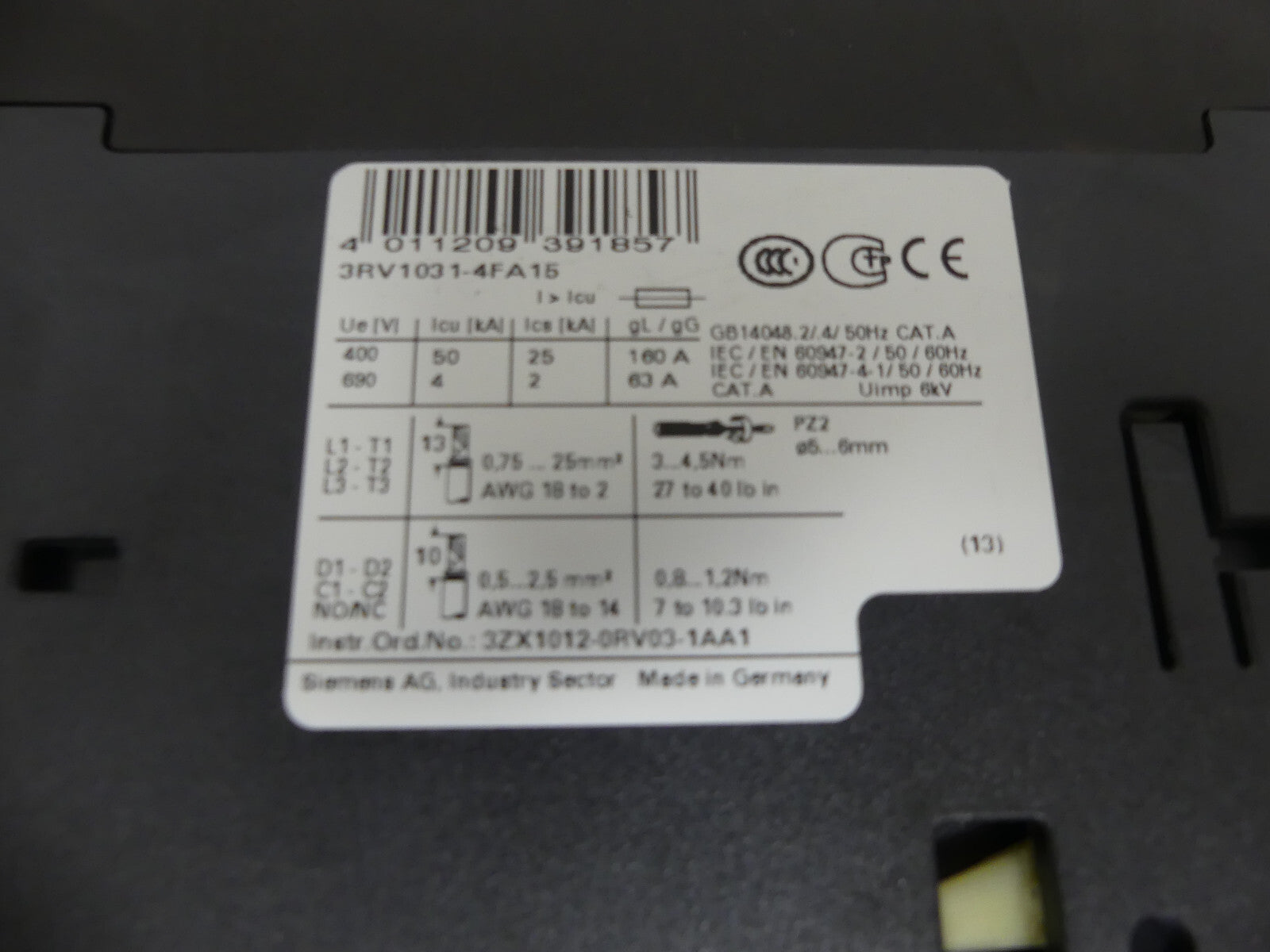 Siemens 3RV1031-4FA15