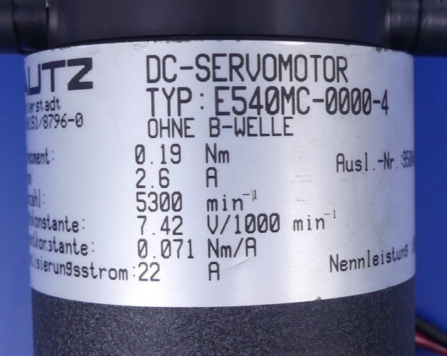 Bautz DC-Servomotor E540MC-0000-4