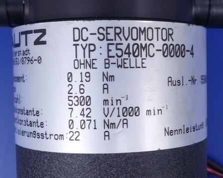 Bautz DC-Servomotor E540MC-0000-4